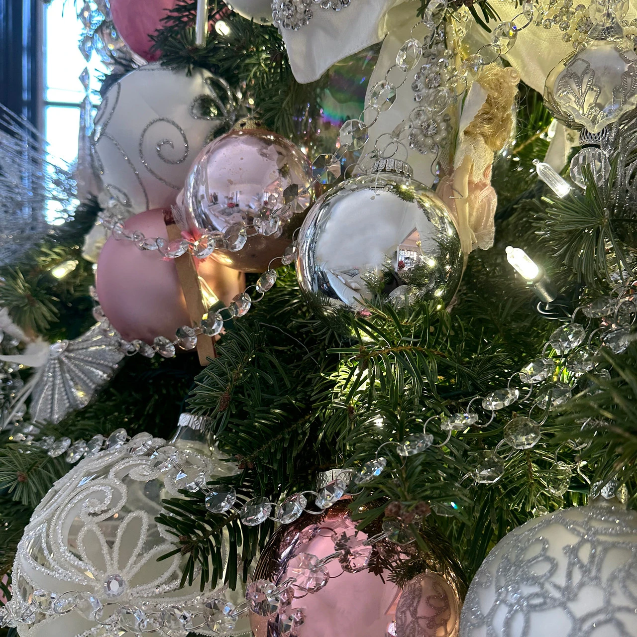 4ct Pink 2-Finish Glass Christmas Ball Ornaments 4" (100mm) 8 4ct Pink 2-Finish Glass Christmas Ball Ornaments 4" (100mm) - Image 6