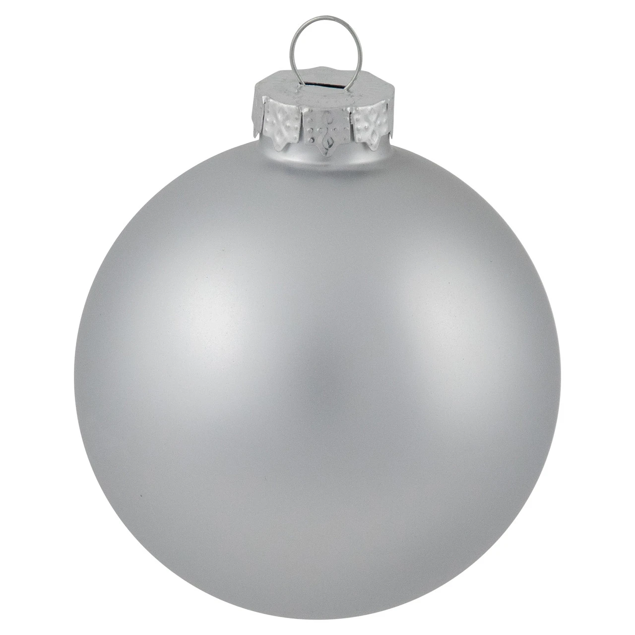 72ct Silver Shiny And Matte Christmas Glass Ball Ornaments 4" (100mm) 7 72ct Silver Shiny And Matte Christmas Glass Ball Ornaments 4" (100mm) - Image 5