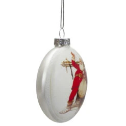 Set Of 3 Glass Norman Rockwell Christmas Disc Ornament -Optimal Christmas Shop northlight20yl93419202 00013.1667487918