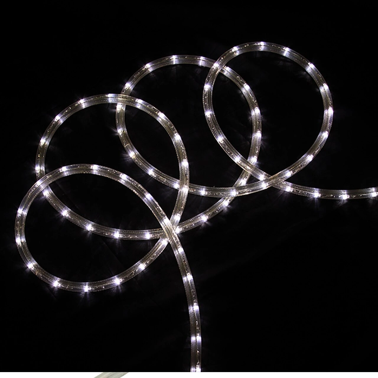 100ft Pure White LED Christmas Rope Lights 3 100ft Pure White LED Christmas Rope Lights