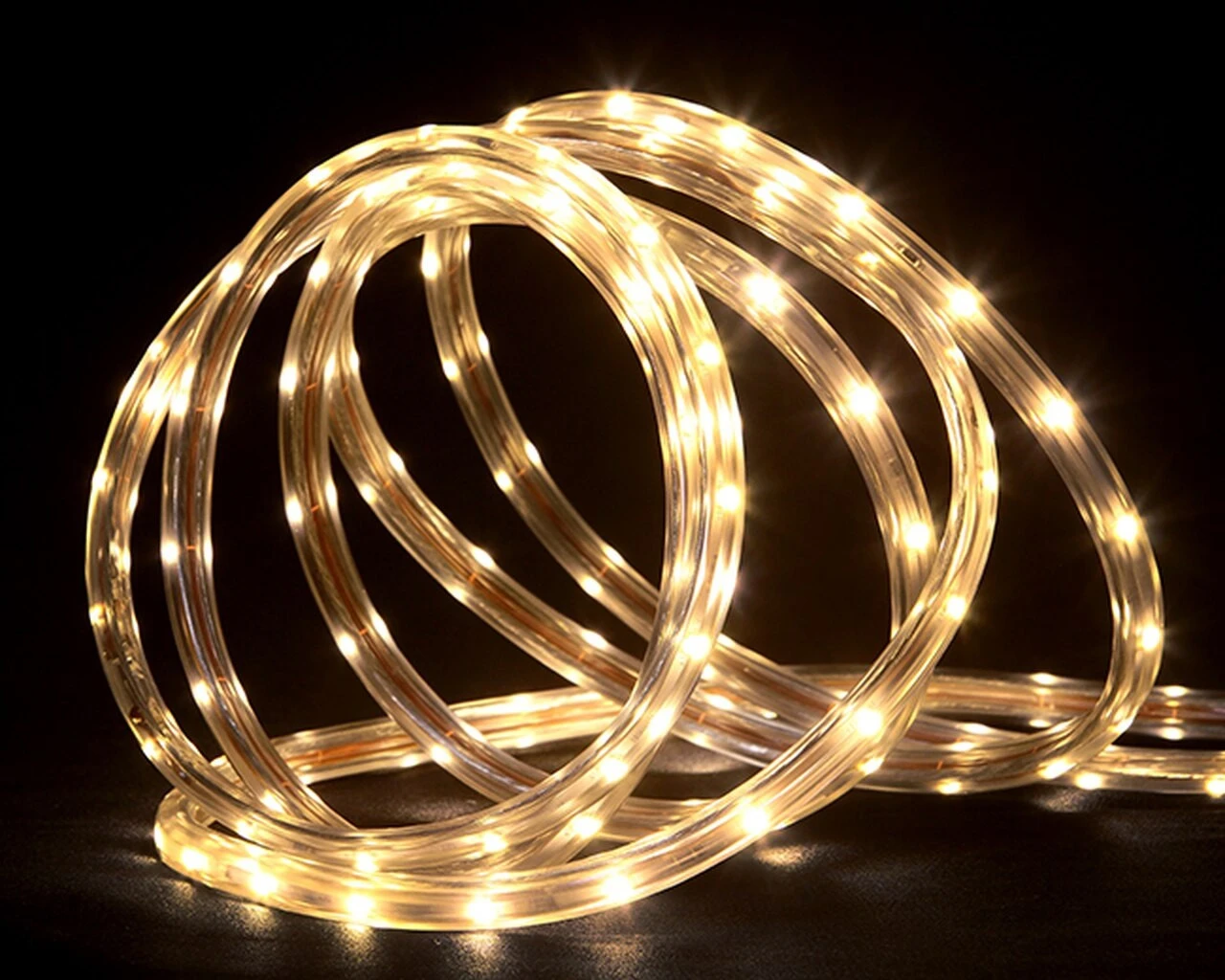 100' Warm White LED Christmas Rope Lights 3 100' Warm White LED Christmas Rope Lights