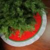 48" Red And White Contemporary Christmas Tree Skirt