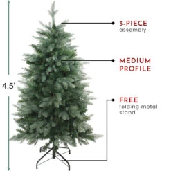 4.5' Green Medium Washington Frasier Fir Artificial Christmas Tree - Unlit -Optimal Christmas Shop northlight b03887 thumbnail 1 39593.1667536385