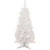 4' Pre-Lit White Pine Slim Artificial Christmas Tree - Pink Lights