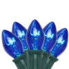 25-Count Blue C7 Christmas Light Set, 24ft Green Wire -Optimal Christmas Shop northlight b42g8411 1 94961.1667663761