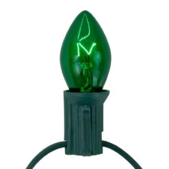25-Count C7 Transparent Green Christmas Light Set, 24 Ft Green Wire -Optimal Christmas Shop northlight b42g8711 2 83554.1683731562