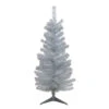 4' Holographic Silver Tinsel Slim Artificial Christmas Tree - Unlit -Optimal Christmas Shop northlight b83506 50566.1667661966