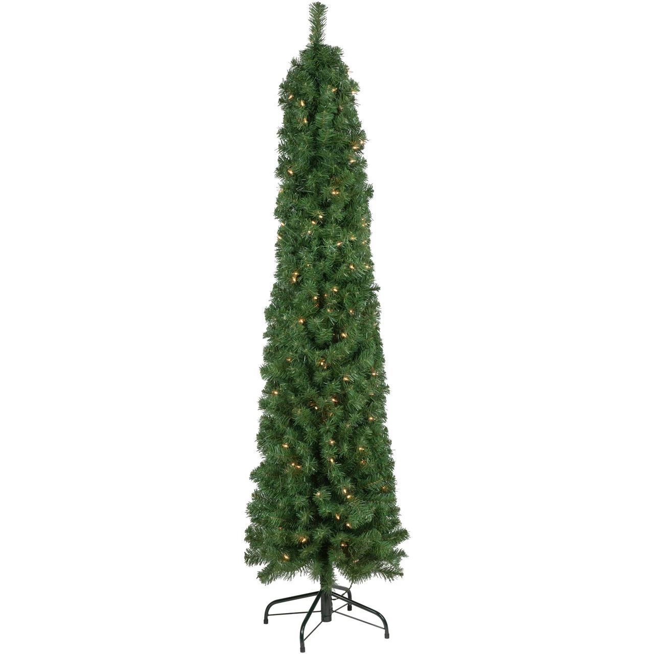 6' X 20" Pre-Lit Traditional Green Pine Pencil Artificial Christmas Tree - Clear Lights 3 6' X 20" Pre-Lit Traditional Green Pine Pencil Artificial Christmas Tree - Clear Lights