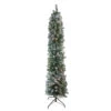 6' Pre-Lit Pencil Flocked Green Pine Artificial Christmas Tree - Clear Lights -Optimal Christmas Shop northlight b83518 52993.1667663028