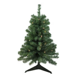 3' Pre-Lit Green Medium Blackwater Fir Artificial Christmas Tree - Clear Lights