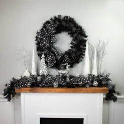Black Bristle Artificial Christmas Wreath- 36 Inches, Warm White LED Lights -Optimal Christmas Shop northlight b835362c20b83534 styled 74395.1684767925