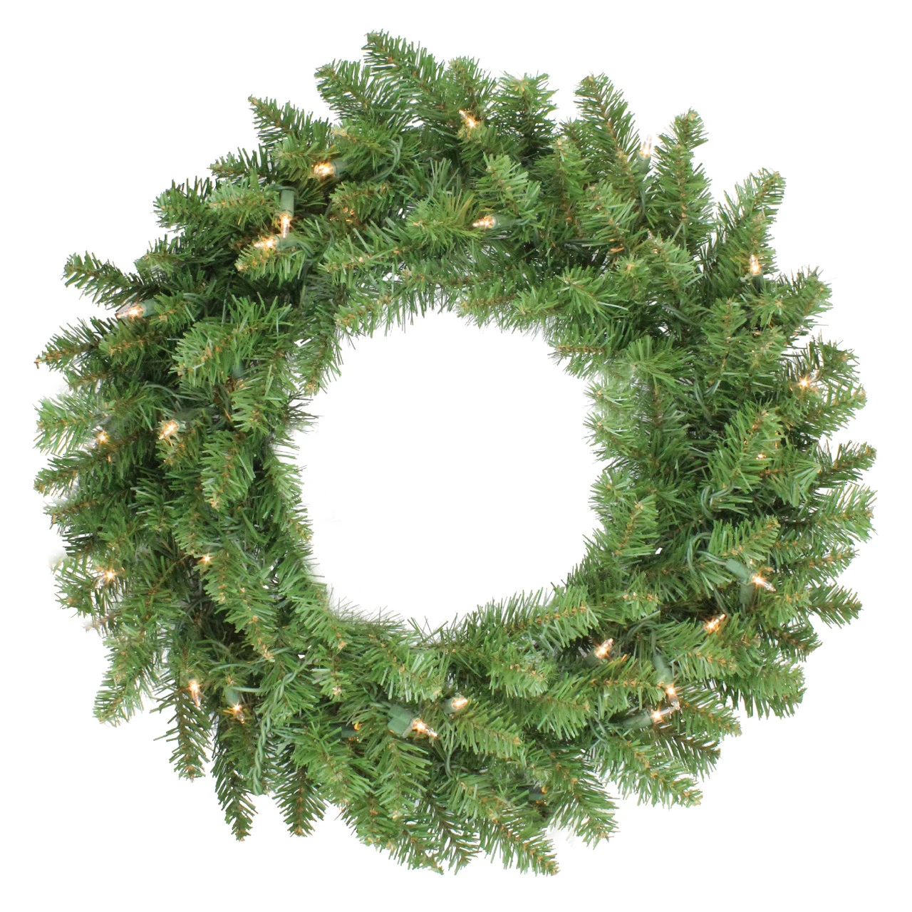 24" Pre-Lit Eastern Pine Artificial Christmas Wreath - Clear Lights 3 24" Pre-Lit Eastern Pine Artificial Christmas Wreath - Clear Lights