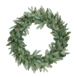 Pre-Lit Washington Frasier Fir Artificial Christmas Wreath - 48-Inch, Clear Lights