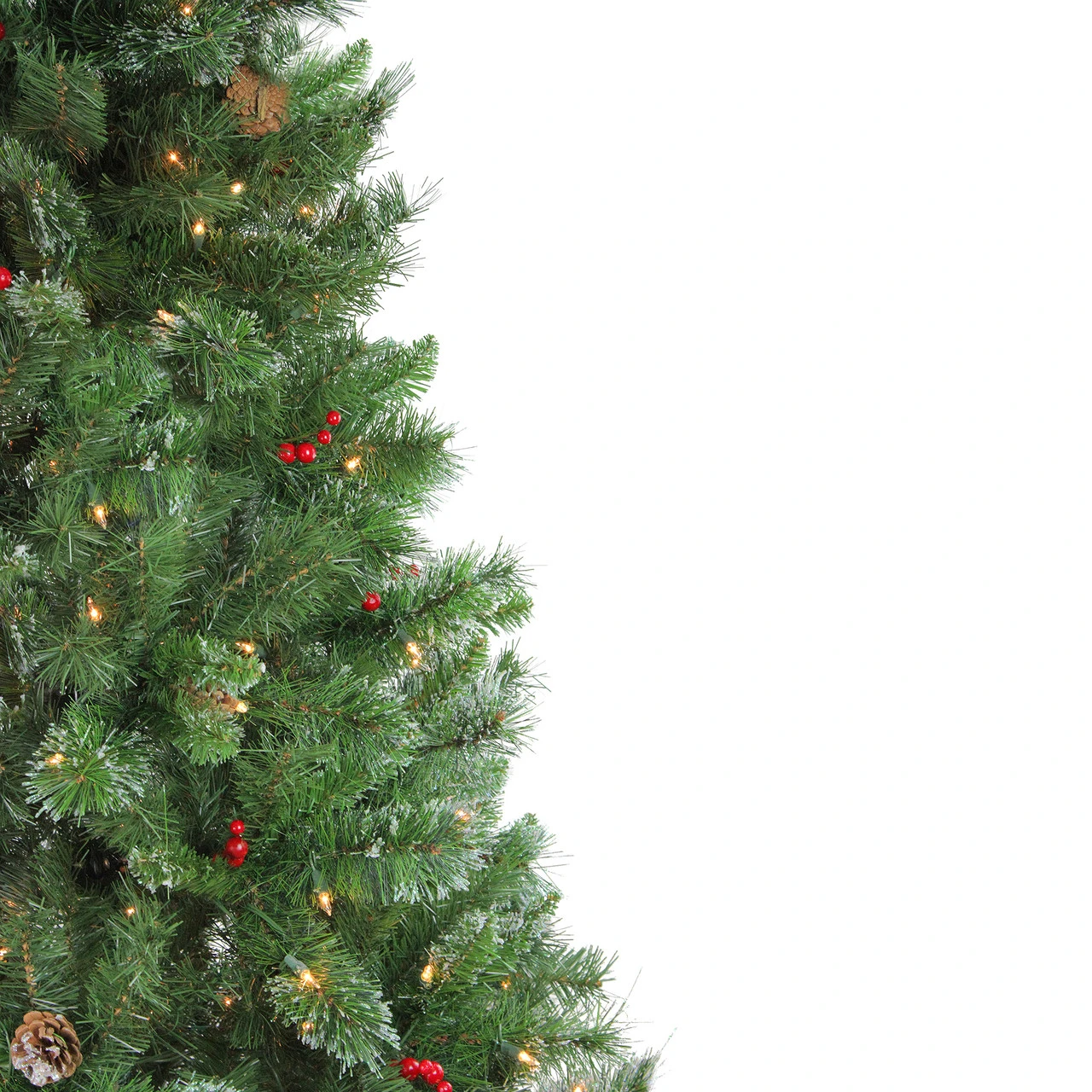 6.5' Pre-Lit Medium Mixed Pine And Iridescent Glitter Artificial Christmas Tree - Clear Lights 6 6.5' Pre-Lit Medium Mixed Pine And Iridescent Glitter Artificial Christmas Tree - Clear Lights - Image 4
