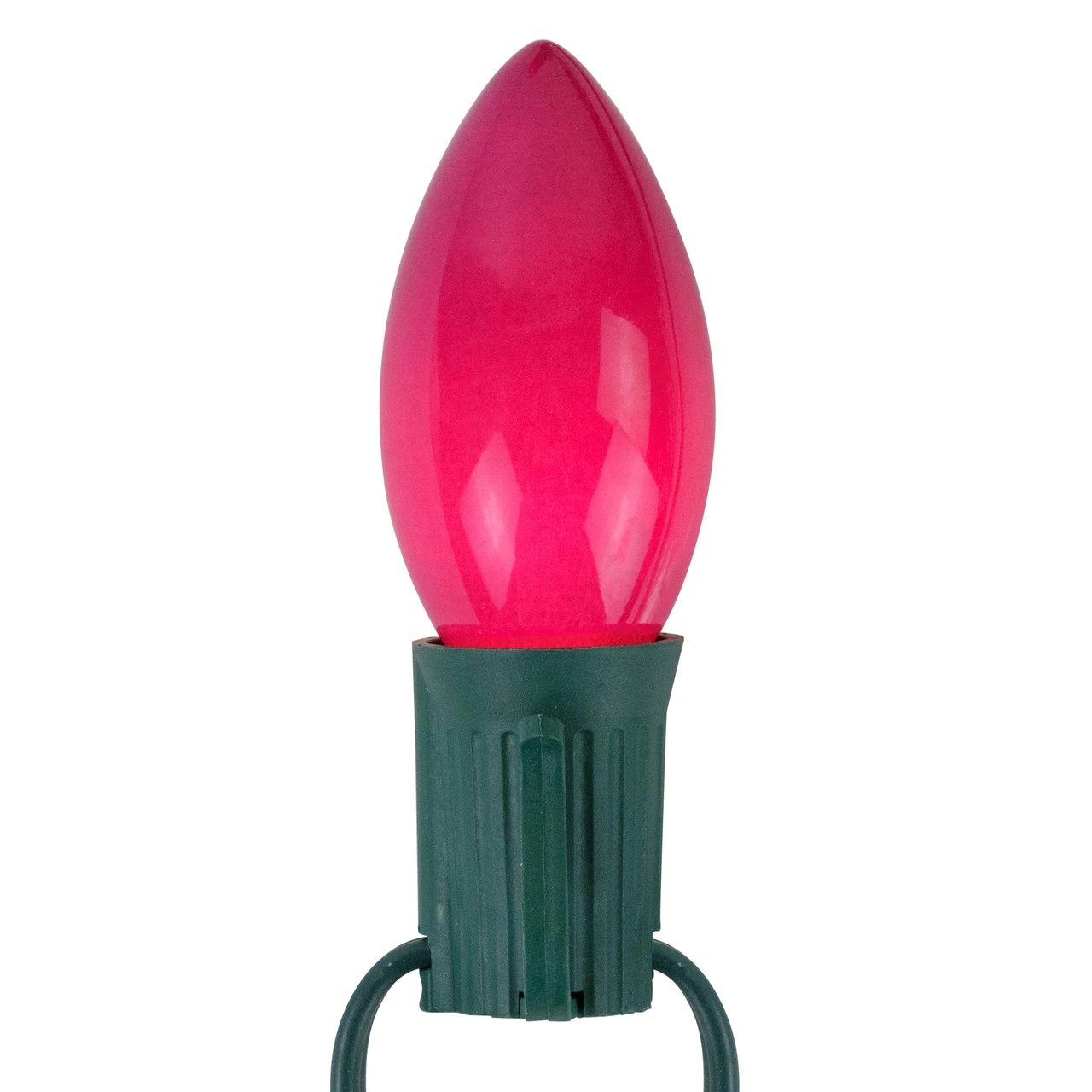 25-Count Opaque Fuchsia Pink C9 Christmas Light Set, 24ft Green Wire 5 25-Count Opaque Fuchsia Pink C9 Christmas Light Set, 24ft Green Wire - Image 3