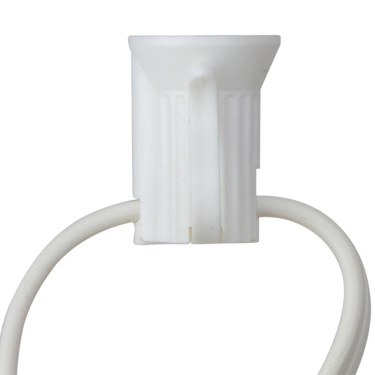 100' Commercial C7 Christmas Light Socket Set - 18 Gauge White Wire 4 100' Commercial C7 Christmas Light Socket Set - 18 Gauge White Wire - Image 2
