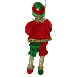 12" Red And Green Bendable Elf In A Suit Hanging Christmas Ornament -Optimal Christmas Shop northlight e27402 2 43676.1667623269