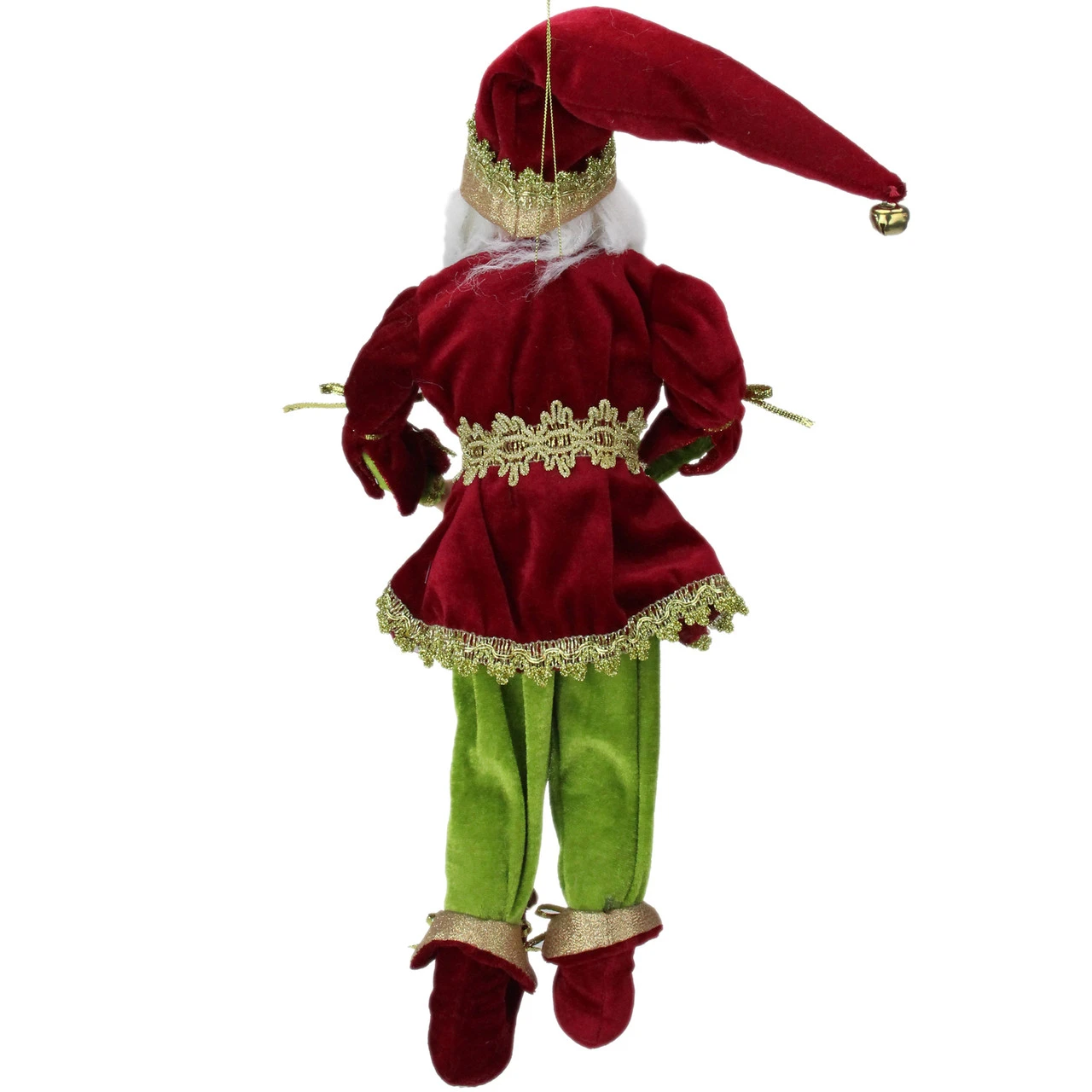 18" Red And Green Whimsical Elf Christmas Decor Figurine 6 18" Red And Green Whimsical Elf Christmas Decor Figurine - Image 4