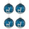 4ct Blue Glass Ball Christmas Ornaments With Glitter Reindeer 3" 1 4ct Blue Glass Ball Christmas Ornaments With Glitter Reindeer 3" -Optimal Christmas Shop northlight eb94510 set 55205.1671129072