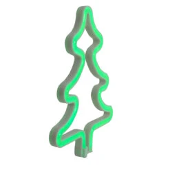 9.5" Green Christmas Tree LED Neon Style Window Silhouette -Optimal Christmas Shop northlight fm91373 1 76913.1667574407