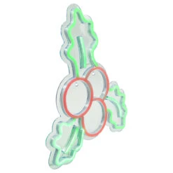 12" LED Lighted Neon Style Holly Berries Christmas Window Silhouette -Optimal Christmas Shop northlight fm94467 2 65656.1667540258