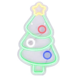 15" LED Lighted Neon Style Christmas Tree Window Silhouette -Optimal Christmas Shop northlight fm94469 1new 97148.1667540261
