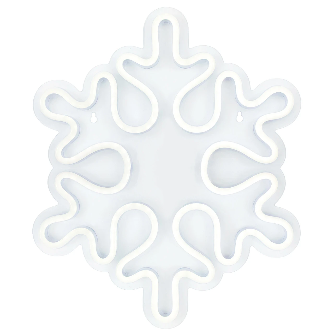 15" White LED Lighted Neon Style Snowflake Christmas Window Silhouette 5 15" White LED Lighted Neon Style Snowflake Christmas Window Silhouette - Image 3