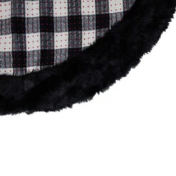 48" Black And White Buffalo Plaid Christmas Tree Skirt -Optimal Christmas Shop northlight fo26656 2 sample 30381.1667530451