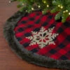 48-Inch Red And Black Christmas Tree Skirt With Burlap Snowflake 1 48-Inch Red And Black Christmas Tree Skirt With Burlap Snowflake -Optimal Christmas Shop northlight fo26665 09889.1667530451