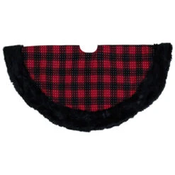 48" Red And Black Plaid With Polka Dots Christmas Tree Skirt 9 48" Red And Black Plaid With Polka Dots Christmas Tree Skirt -Optimal Christmas Shop northlight fo26683 2 29277.1667530453