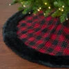 48" Red And Black Plaid With Polka Dots Christmas Tree Skirt -Optimal Christmas Shop northlight fo26683 91370.1667530453