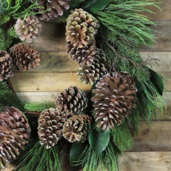 Pine Cones And Foliage Christmas Wreath - 28-Inch, Unlit -Optimal Christmas Shop northlight gb135611188001 3 59169.1667575694