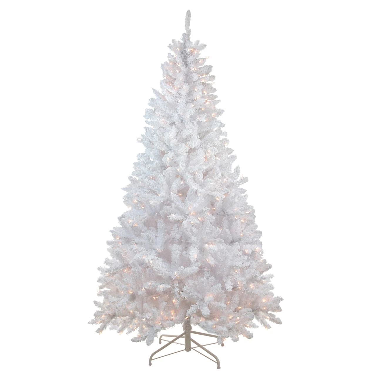 7' Pre-Lit Medium Flocked Artificial Christmas Tree, Clear Lights 3 7' Pre-Lit Medium Flocked Artificial Christmas Tree, Clear Lights