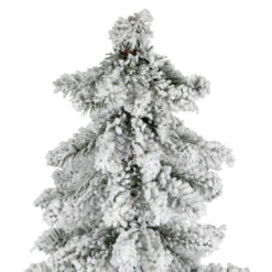 4' Slim Flocked Alpine Artificial Christmas Tree, Unlit -Optimal Christmas Shop northlight gb16055 3updated 31283.1667655543