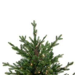 6' Pre-Lit Potted Deluxe Russian Pine Artificial Christmas Tree, Warm White LED Lights -Optimal Christmas Shop northlight gb20ytp457 gr 4 70859.1667554000