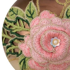 2-Finish Brown And Pink Floral Applique Glass Christmas Ball Ornament 5" (125mm) 9 2-Finish Brown And Pink Floral Applique Glass Christmas Ball Ornament 5" (125mm) -Optimal Christmas Shop northlight gb26171 2 updated 06047.1667572581