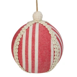 4.75" Red And White Striped Ball Christmas Ornament With Rope Accent -Optimal Christmas Shop northlight gb28219 1 53910.1667531250