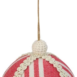 4.75" Red And White Striped Ball Christmas Ornament With Rope Accent -Optimal Christmas Shop northlight gb28219 2 85867.1667531251