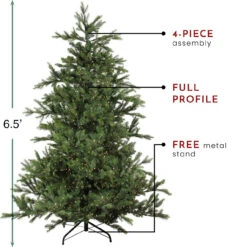 6.5' Pre-Lit Full Oregon Noble Fir Artificial Christmas Tree - Warm White LED Lights -Optimal Christmas Shop northlight gb516800438 thumbnail 1 75789.1667536345