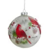 4.5" Red Cardinals And Pine Cones Glass Christmas Ornament 1 4.5" Red Cardinals And Pine Cones Glass Christmas Ornament -Optimal Christmas Shop northlight gb90502 27573.1667528772