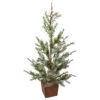 28" Potted Frosted Pine Artificial Christmas Tree – Unlit -Optimal Christmas Shop northlight gb90521 37247.1667573728