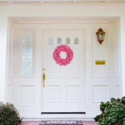 24" Pre-Lit Pink Spruce Artificial Christmas Wreath, Pink Lights -Optimal Christmas Shop northlight gb91005 1 46704.1667530422