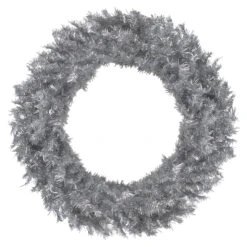 36" Silver Tinsel Artificial Christmas Wreath, Unlit