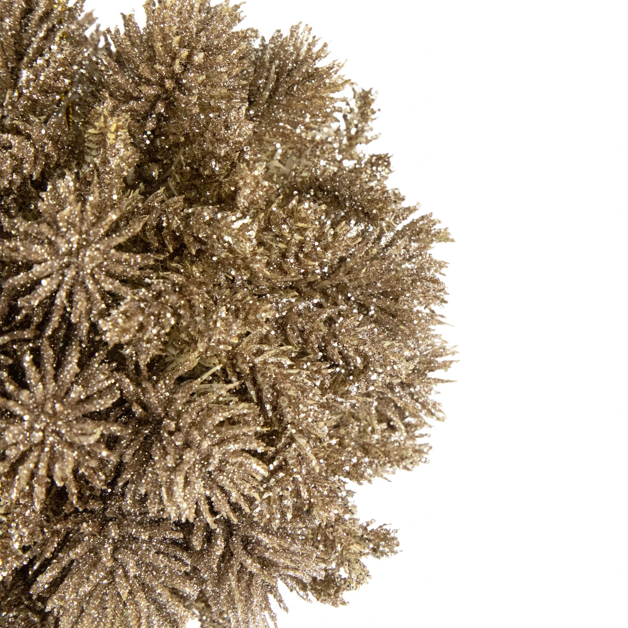 6" Gold Glittered Pine Christmas Ball Ornament 4 6" Gold Glittered Pine Christmas Ball Ornament - Image 2