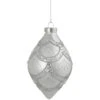 5" Silver Glitter Cosmoid Finial Glass Christmas Ornament -Optimal Christmas Shop northlight gb94390 sample 2main 96543.1681307447