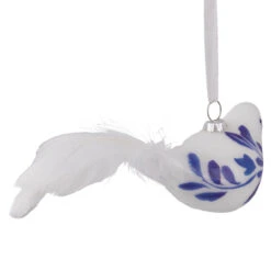 6.5" White And Blue Bird Glass Christmas Ornament 13 6.5" White And Blue Bird Glass Christmas Ornament -Optimal Christmas Shop northlight gb94419 sample 3 49024.1670955293