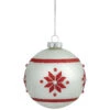 4" Glittered Snowflake Glass Christmas Ball Ornament -Optimal Christmas Shop northlight gb94425 sample 1 95612.1667017434
