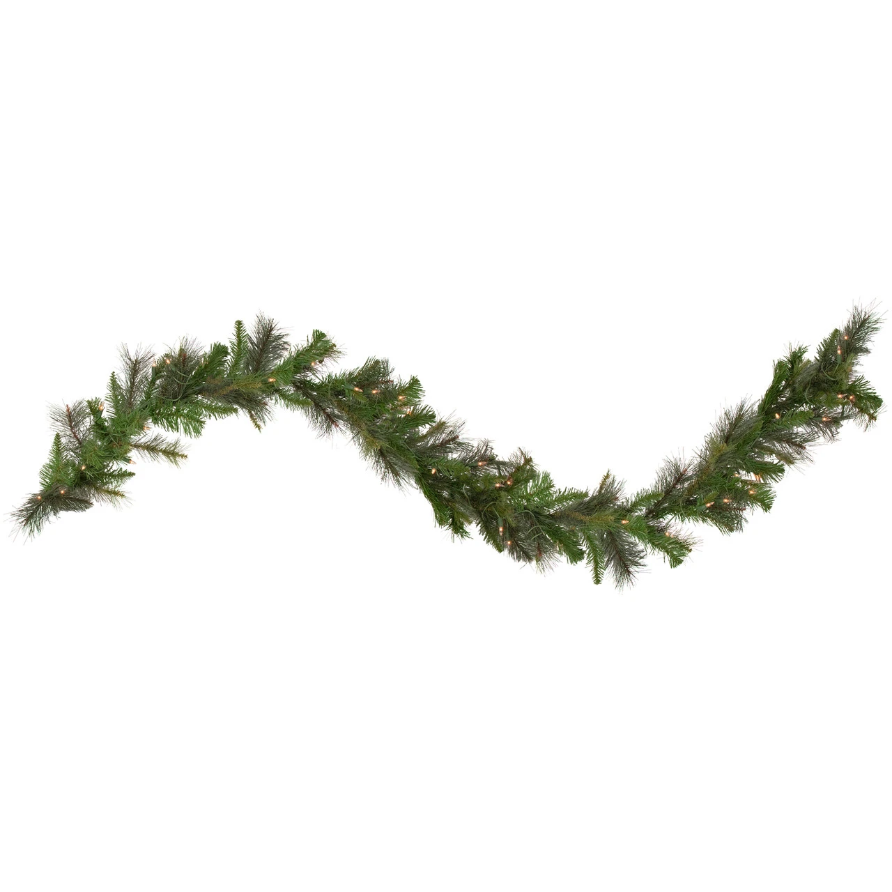 9' X 12" Green Pre-Lit Canyon Pine Artificial Christmas Garland - Clear Lights 3 9' X 12" Green Pre-Lit Canyon Pine Artificial Christmas Garland - Clear Lights