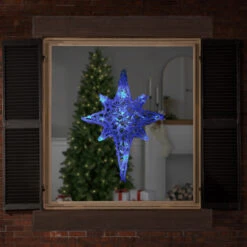 24" Color Changing Blue And White LED Bethlehem Star Hanging Christmas Decoration -Optimal Christmas Shop northlight gv94137 1 37395.1682111712