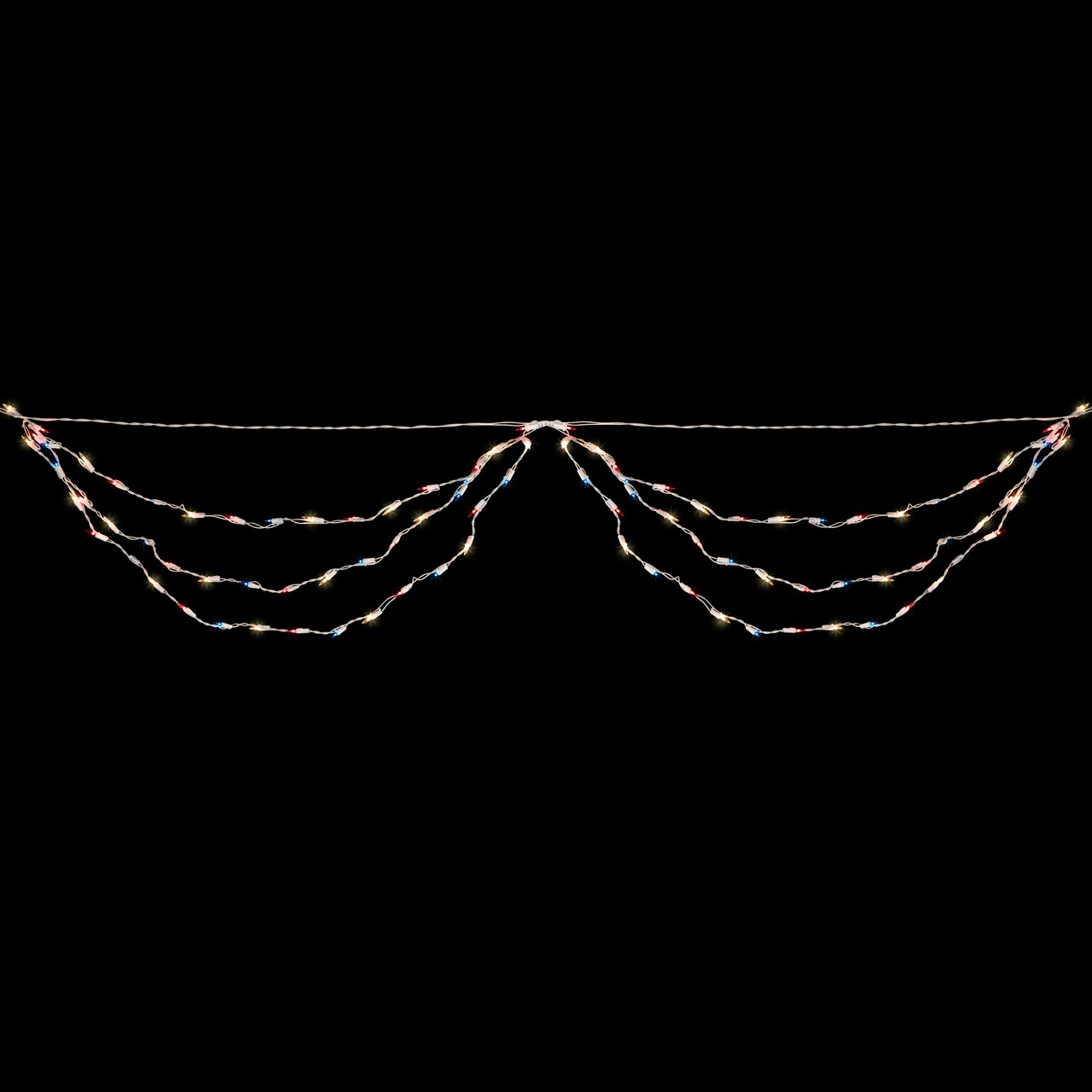 100-Count Red And Blue 4th Of July Mini Swag Light Set, 6ft White Wire 5 100-Count Red And Blue 4th Of July Mini Swag Light Set, 6ft White Wire - Image 3